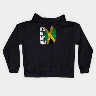 Jamaica Flag Fingerprint My Story DNA Jamaican Kids Hoodie